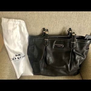 Coach Black Leather Shoulder Purse